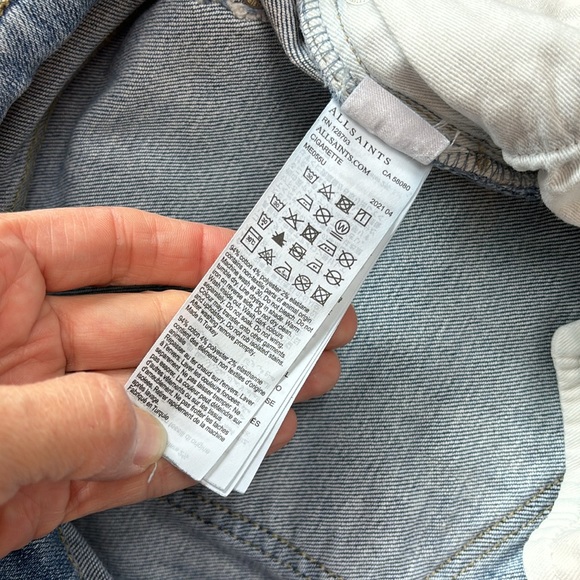 All Saints Cigarette Skinny Jeans Washed Indigo Size 36 - Picture 7 of 9